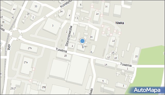 Sosnowiec, Tuwima Juliana, 6, mapa Sosnowca