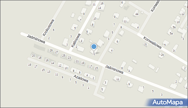 Środa Wielkopolska, Tulipanowa, 1, mapa Środa Wielkopolska