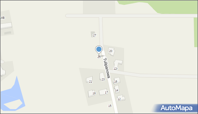 Stare Bielice, Tulipanowa, 25, mapa Stare Bielice