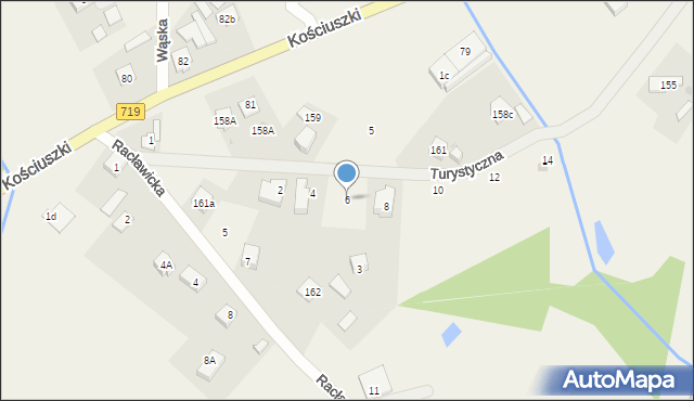 Stare Budy, Turystyczna, 6, mapa Stare Budy