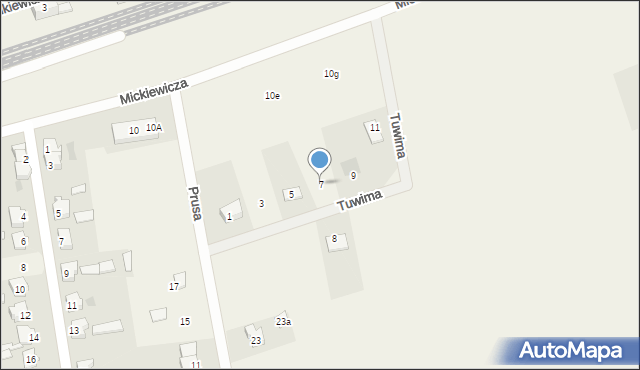 Stare Pole, Tuwima Juliana, 7, mapa Stare Pole