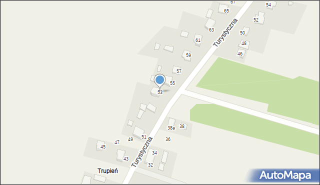 Strawczynek, Turystyczna, 53, mapa Strawczynek