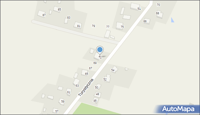 Strawczynek, Turystyczna, 71, mapa Strawczynek