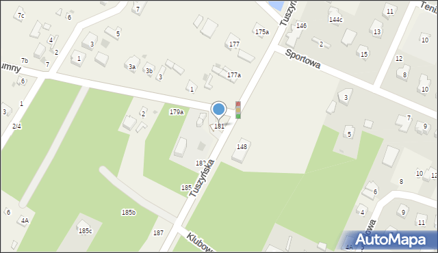 Stróża, Tuszyńska, 181, mapa Stróża