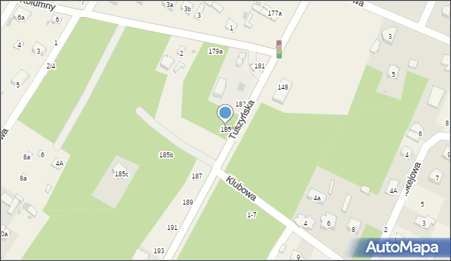 Stróża, Tuszyńska, 185, mapa Stróża