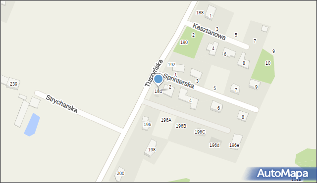 Stróża, Tuszyńska, 194, mapa Stróża