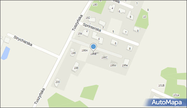 Stróża, Tuszyńska, 196B, mapa Stróża