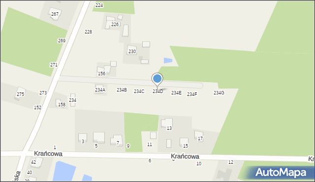 Stróża, Tuszyńska, 234D, mapa Stróża