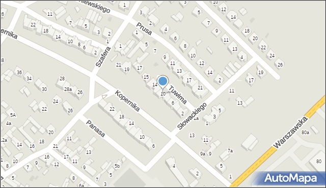 Stryków, Tuwima Juliana, 10, mapa Stryków