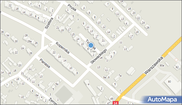 Stryków, Tuwima Juliana, 4, mapa Stryków