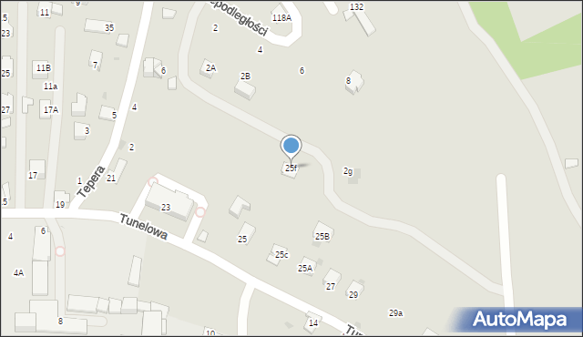 Strzyżów, Tunelowa, 25f, mapa Strzyżów