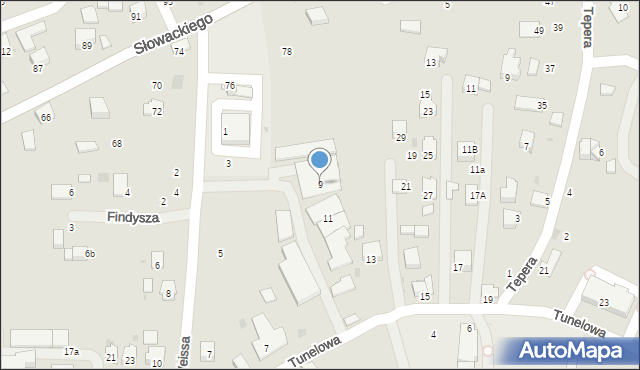 Strzyżów, Tunelowa, 9, mapa Strzyżów