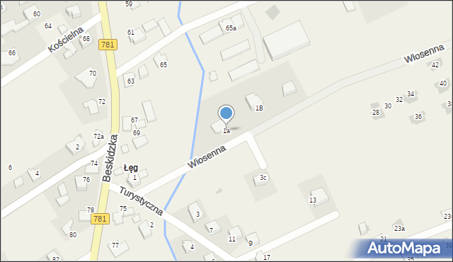 Sułkowice, Turystyczna, 1a, mapa Sułkowice