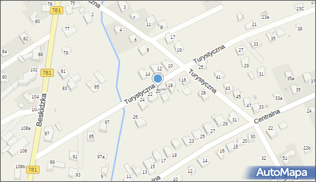 Sułkowice, Turystyczna, 20, mapa Sułkowice