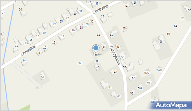 Sułkowice, Turystyczna, 36, mapa Sułkowice