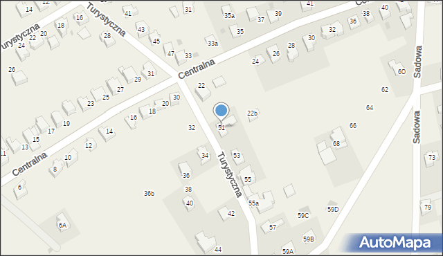 Sułkowice, Turystyczna, 51, mapa Sułkowice