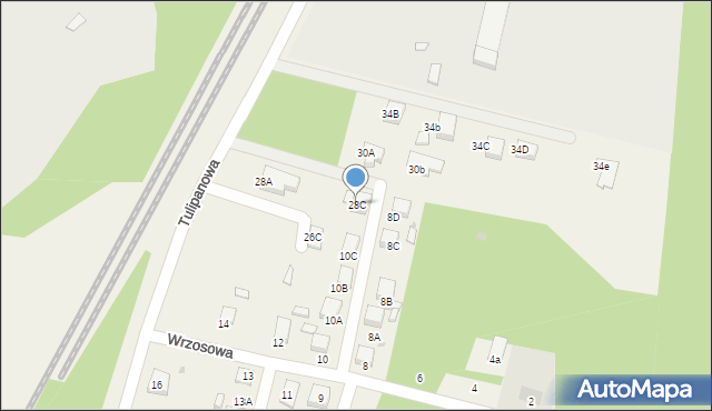 Świerklany, Tulipanowa, 28C, mapa Świerklany