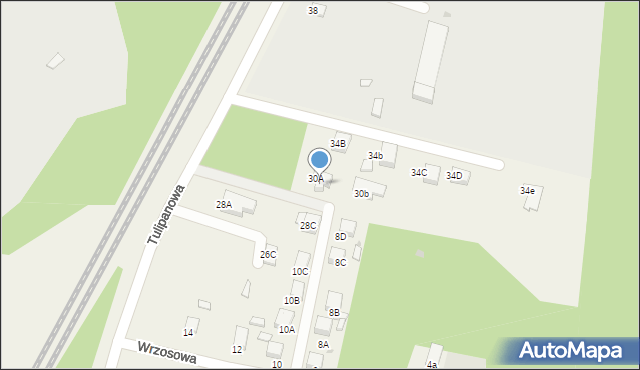 Świerklany, Tulipanowa, 30a, mapa Świerklany