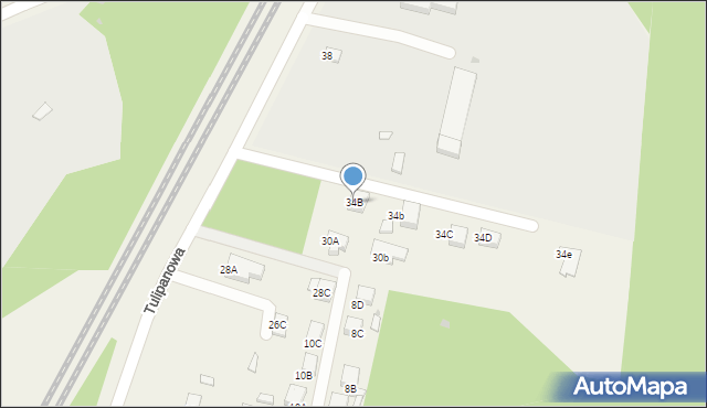 Świerklany, Tulipanowa, 34B, mapa Świerklany