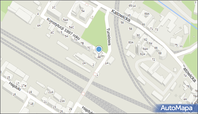 Świętochłowice, Tunelowa, 4a, mapa Świętochłowice