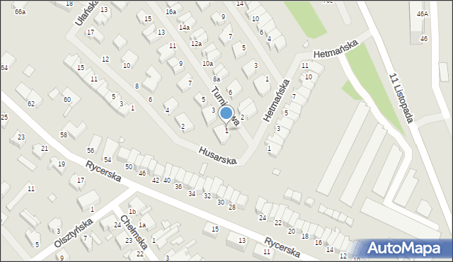 Świnoujście, Turniejowa, 1, mapa Świnoujście