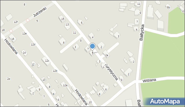 Szczecin, Turystyczna, 5, mapa Szczecina