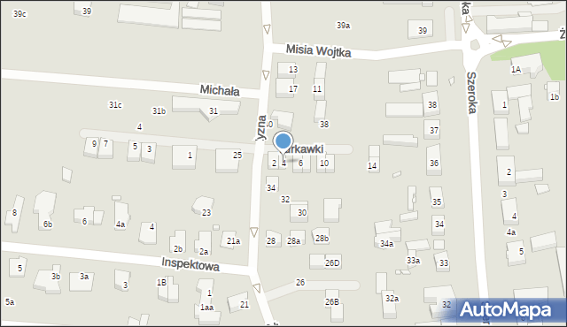 Szczecin, Turkawki, 4, mapa Szczecina