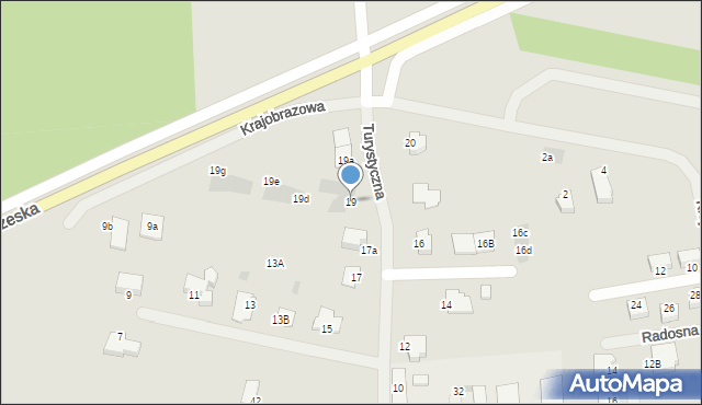 Szczecinek, Turystyczna, 19, mapa Szczecinek