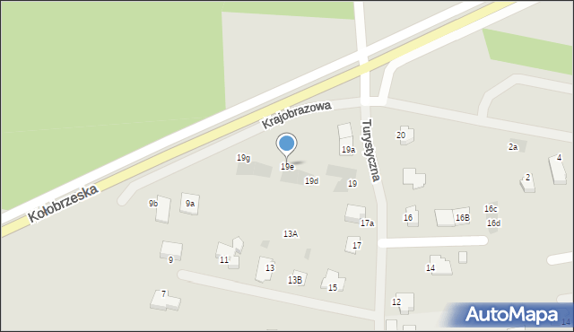 Szczecinek, Turystyczna, 19e, mapa Szczecinek