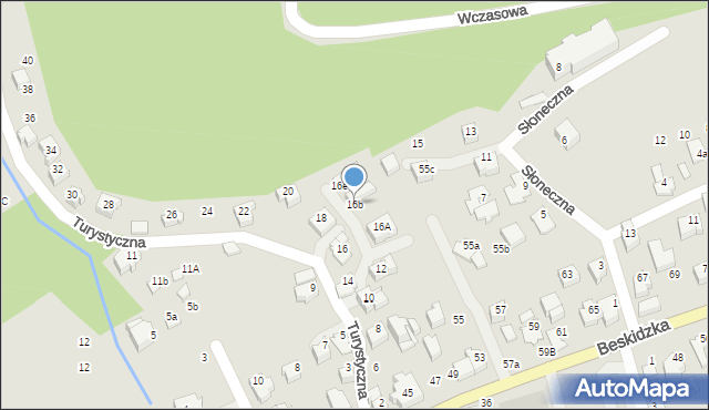 Szczyrk, Turystyczna, 16b, mapa Szczyrk