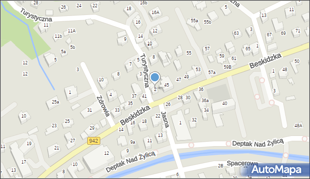 Szczyrk, Turystyczna, 2, mapa Szczyrk