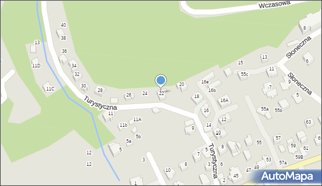 Szczyrk, Turystyczna, 22, mapa Szczyrk