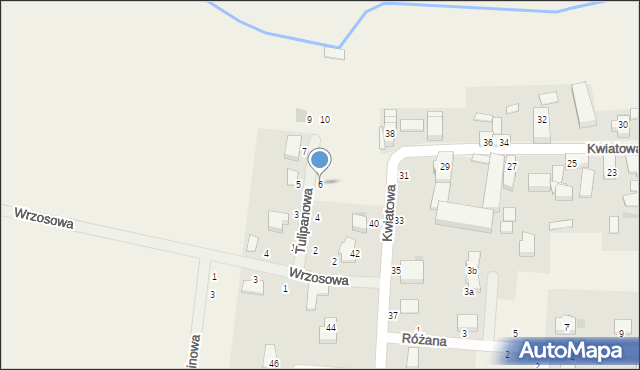 Szczytniki Małe, Tulipanowa, 6, mapa Szczytniki Małe