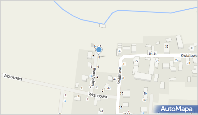 Szczytniki Małe, Tulipanowa, 8, mapa Szczytniki Małe