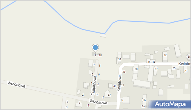 Szczytniki Małe, Tulipanowa, 9, mapa Szczytniki Małe