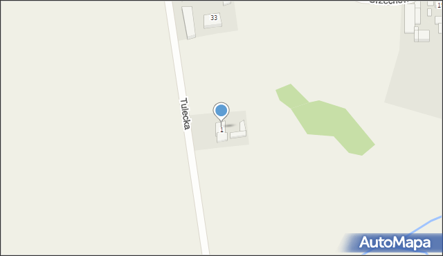 Szewce, Tulecka, 1, mapa Szewce