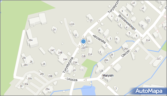 Szklarska Poręba, Turystyczna, 21C, mapa Szklarska Poręba