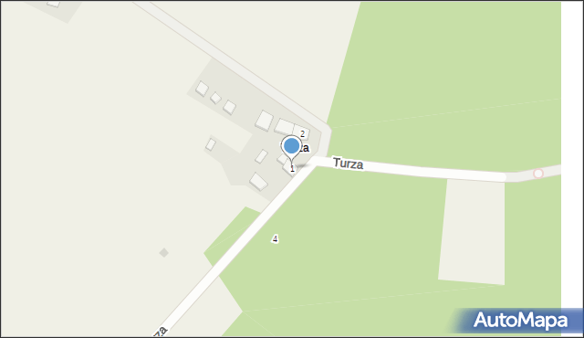 Tanina, Turza, 1, mapa Tanina