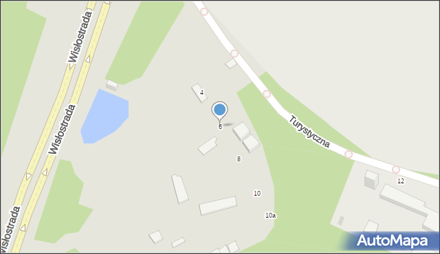 Tarnobrzeg, Turystyczna, 6, mapa Tarnobrzegu