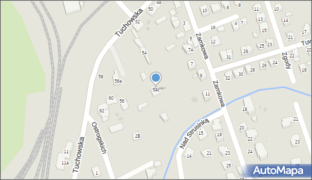 Tarnów, Tuchowska, 54c, mapa Tarnów
