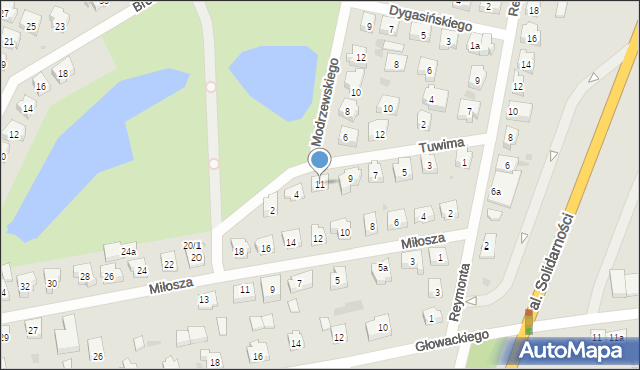 Tczew, Tuwima Juliana, 11, mapa Tczew