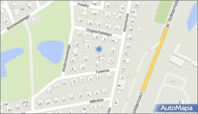 Tczew, Tuwima Juliana, 4, mapa Tczew