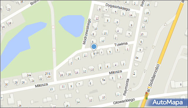 Tczew, Tuwima Juliana, 9, mapa Tczew