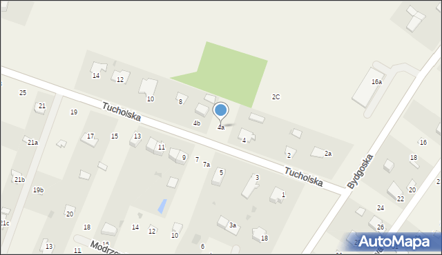 Tleń, Tucholska, 4a, mapa Tleń