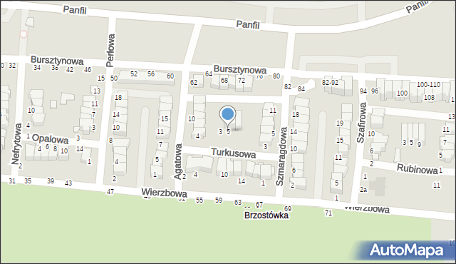 Tomaszów Mazowiecki, Turkusowa, 5, mapa Tomaszów Mazowiecki