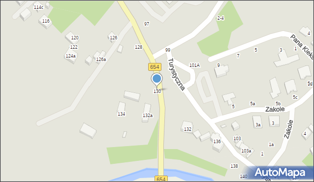 Toruń, Turystyczna, 130, mapa Torunia