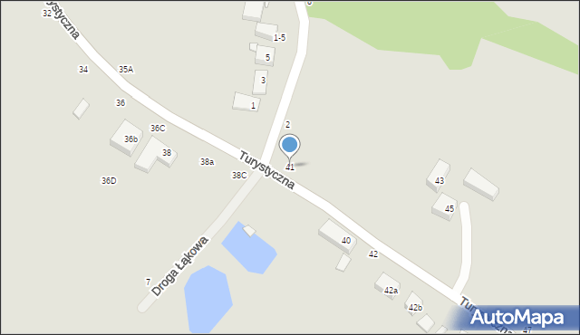 Toruń, Turystyczna, 41, mapa Torunia