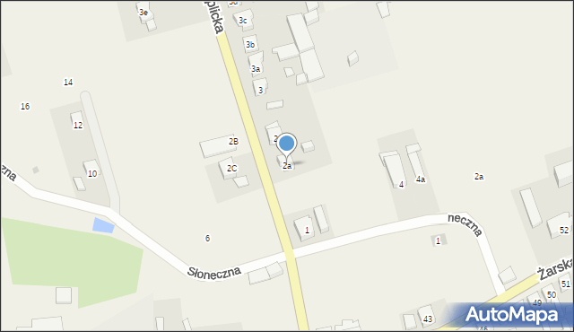 Trzebiel, Tuplicka, 2a, mapa Trzebiel