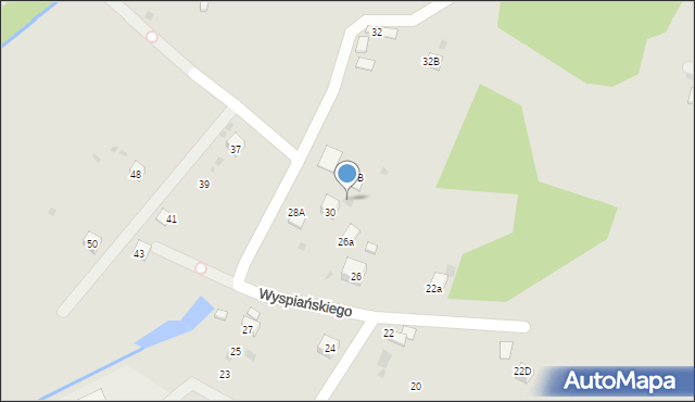 Trzebinia, Tuwima Juliana, 30a, mapa Trzebinia