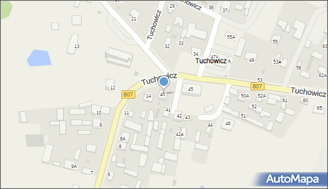 Tuchowicz, Tuchowicz, 40, mapa Tuchowicz